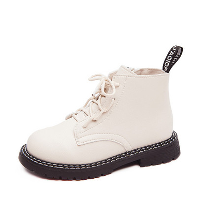 Alkalmi gyerekcsizma lányoknak fűzővel és cipzárral fehér és fekete színben