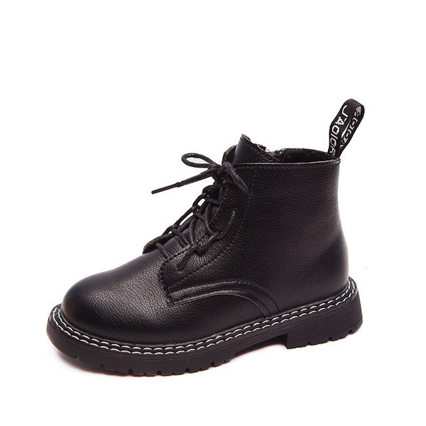 Alkalmi gyerekcsizma lányoknak fűzővel és cipzárral fehér és fekete színben