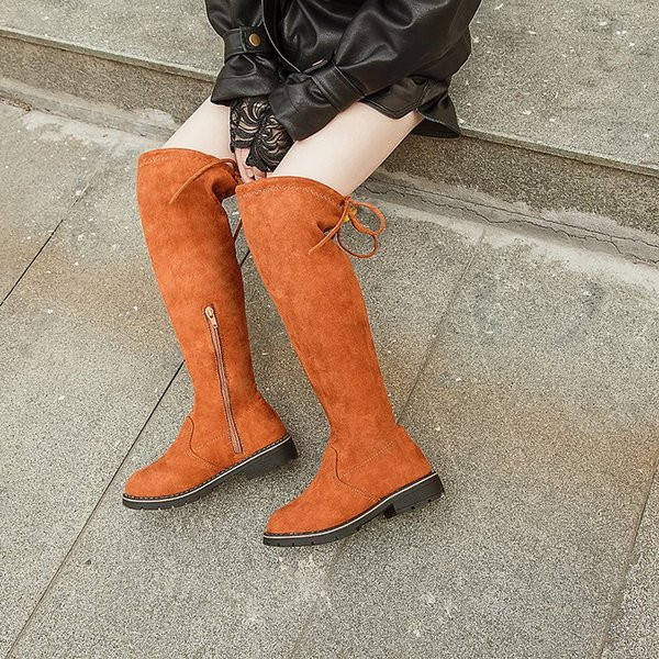 Cizme copii pentru fete in trei culori de piele intoarsa ecologica