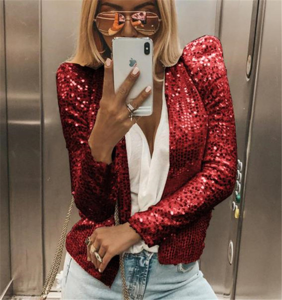 Geaca de dama eleganta cu paiete in mai multe culori