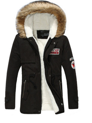 Casual  ανδρικό μπουφάν με κουκούλα και ζεστή επένδυση σε διάφορα χρώματα