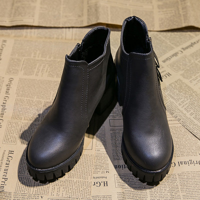 Καθημερινές γυναικείες έκο δερμάτινες μπότες με φερμουάρ σε τρία χρώματα