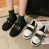 Γυναικεία casual χειμωνιάτικα παπούτσια σε μαύρο και άσπρο χρώμα