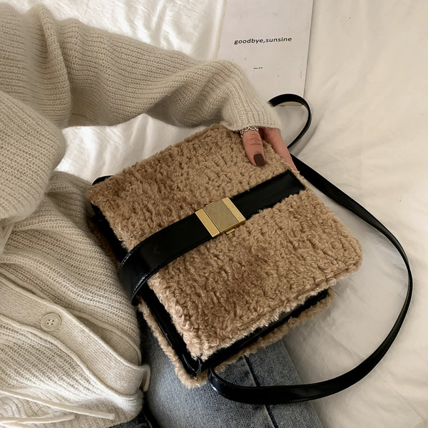 Modern női táska pehellyel és hosszú füllel több színben