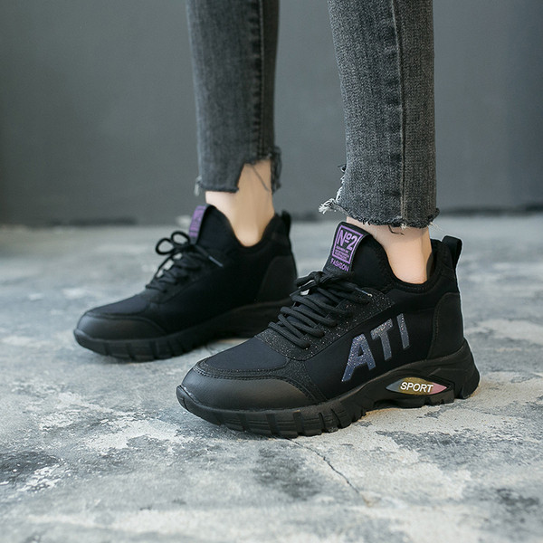 Καθημερινά  γυναικεία αθλητικά παπούτσια με δεσμούς σε δύο χρώματα