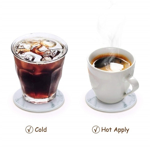 Set de șase suporturi cu efect de marmură