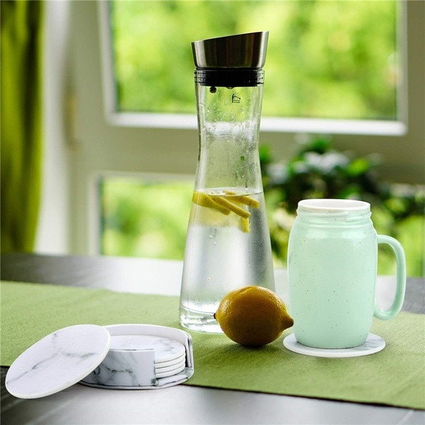 Set de șase suporturi cu efect de marmură