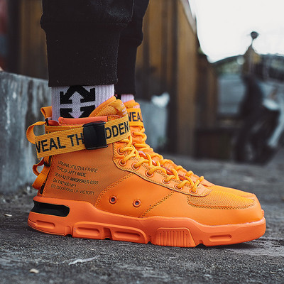 Καθημερινά αθλητικά ανδρικά παπούτσια με κορδόνια και σκληρή σόλα σε τέσσερα χρώματα