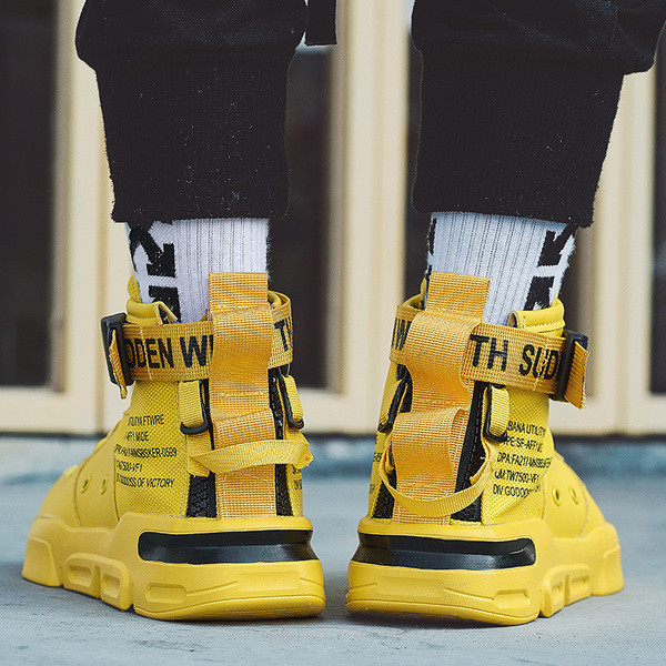 Καθημερινά αθλητικά ανδρικά παπούτσια με κορδόνια και σκληρή σόλα σε τέσσερα χρώματα