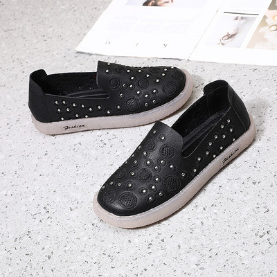 Γυναικεία καθημερινά παπούτσια οικολογικού δέρματος σε δύο χρώματα