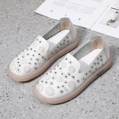 Γυναικεία καθημερινά παπούτσια οικολογικού δέρματος σε δύο χρώματα