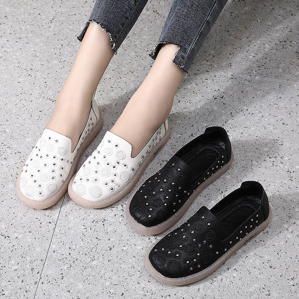 Γυναικεία καθημερινά παπούτσια οικολογικού δέρματος σε δύο χρώματα