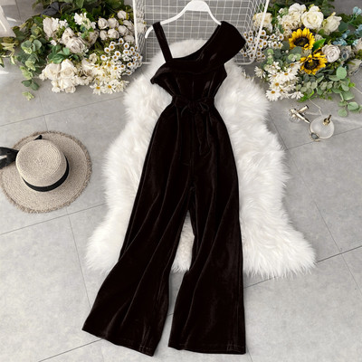 Κομψή μακρύ  ολόσωμη φόρμα γυναικέια με κορδόνια σε διάφορα χρώματα