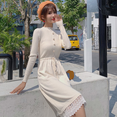 Rochie de dama casual model nou cu perle si dantela in mai multe culori