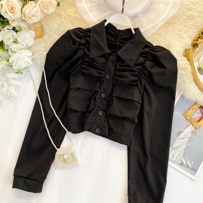 Cămașă casual de damă cu nasturi și guler clasic în trei culori