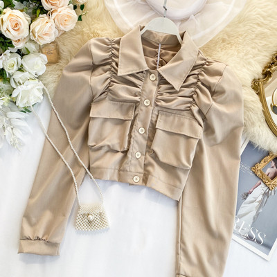 Cămașă casual de damă cu nasturi și guler clasic în trei culori