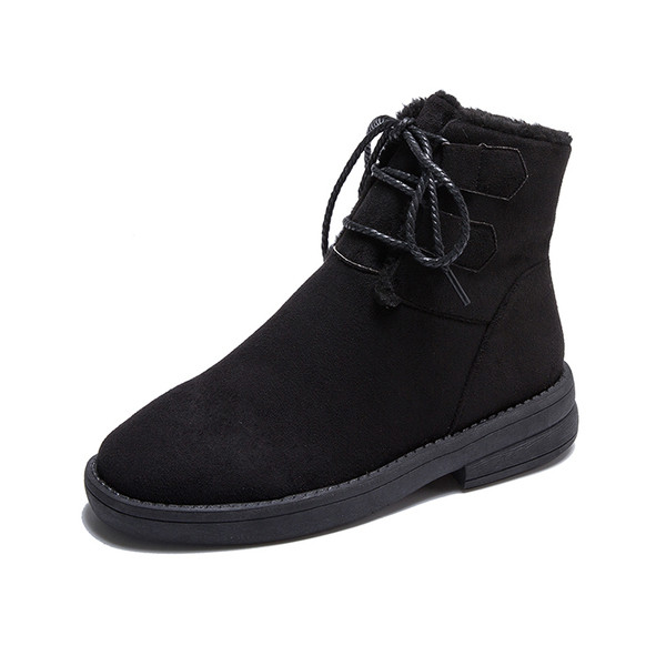 Cizme casual dama din piele intoarsa cu talpa plate