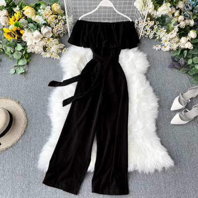 Női overall kerek nyakkivágással, nyakkendővel több színben