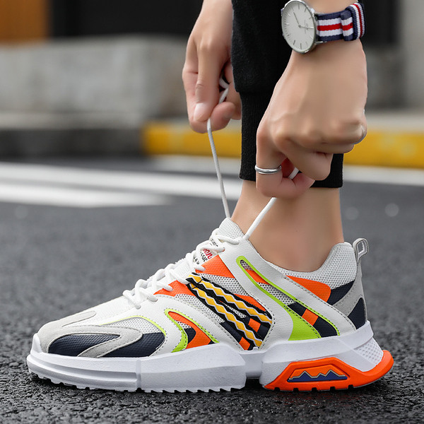 Tenisi casual barbatesti cu sireturi si model in trei culori