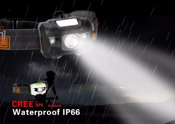 Bandă pentru cap cu lanternă LED impermeabilă cu lumină albă și roșie