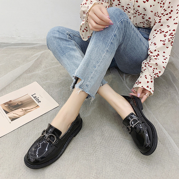 Pantofi casual dama cu element metalic in negru