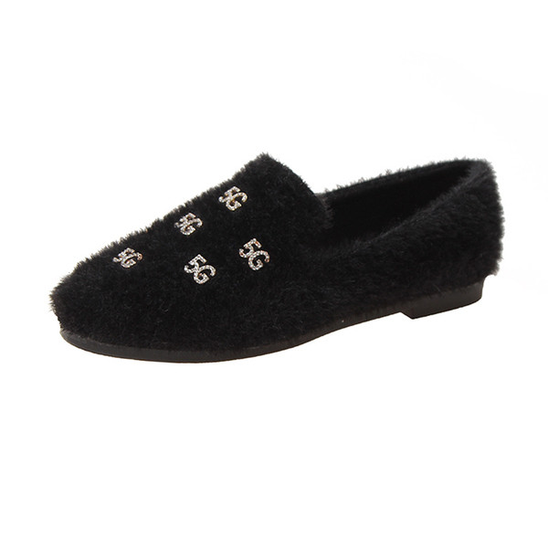 Pantofi casual de damă în puf în negru, alb și bej