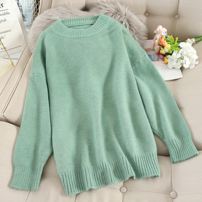 Női alkalmi pulóver ovális nyakkivágással, különböző színekben