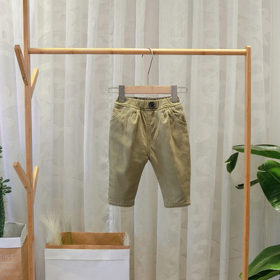 Pantaloni moderni pentru copii pentru baieti in verde, bej si negru