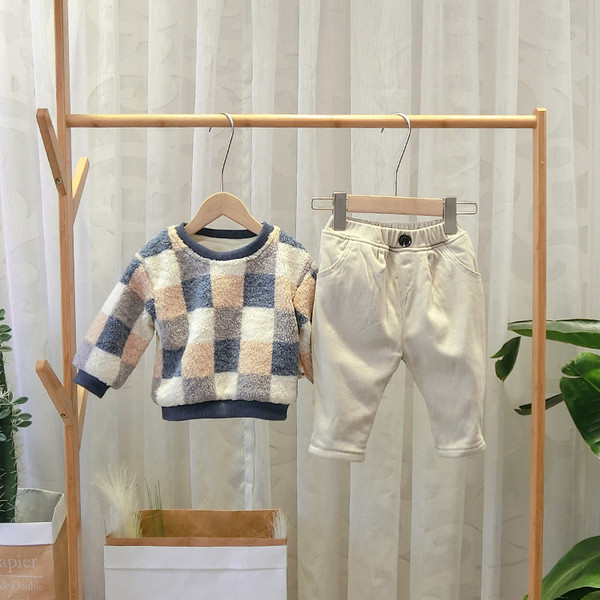 Pantaloni moderni pentru copii pentru baieti in verde, bej si negru