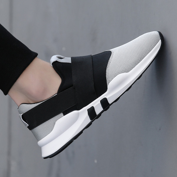 Casual ανδρικά παπούτσια με ελαστική και παχιά σόλα σε τρία χρώματα