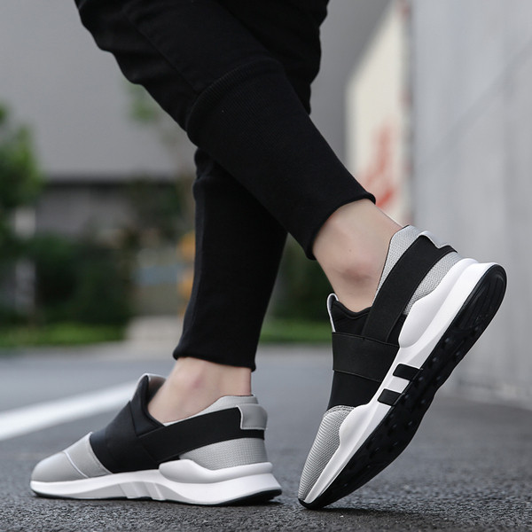 Casual ανδρικά παπούτσια με ελαστική και παχιά σόλα σε τρία χρώματα