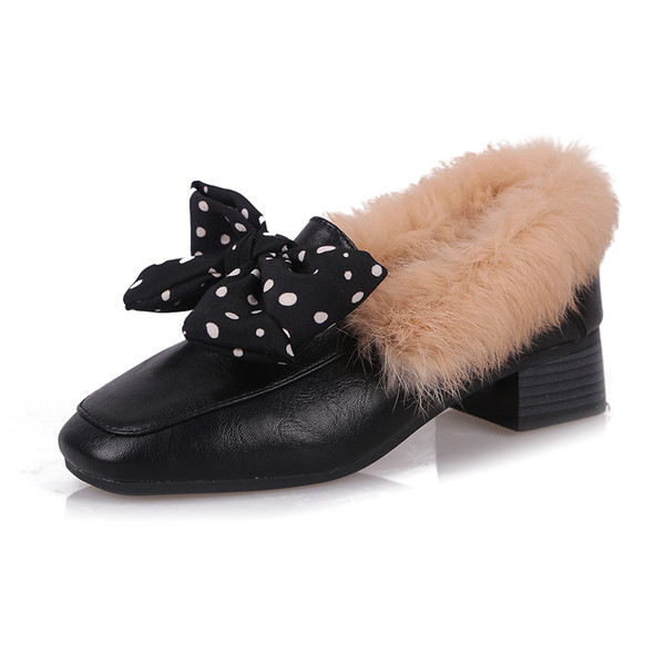 Pantofi casual dama cu puf si panglica