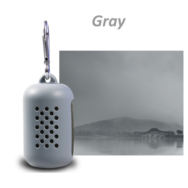 Преносима бързо съхнеща кърпа за пътуване със силиконов калъф в пет цвята