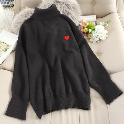 Női pulóver magas gallérral több színben