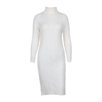 ΝΕΟ μοντέλο πλεκτό γυναικείο φόρεμα με υψηλό γιακά και χωρισμένο σε διάφορα χρώματα