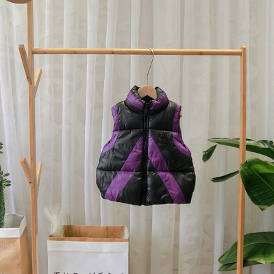 Vesta pentru copii model nou pentru baieti cu fermoar in negru, portocaliu si gri