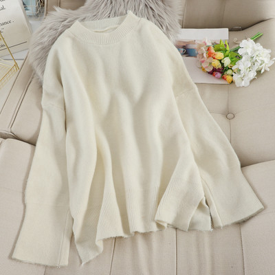 Pulover de dama model uni cu decolteu rotund in mai multe culori