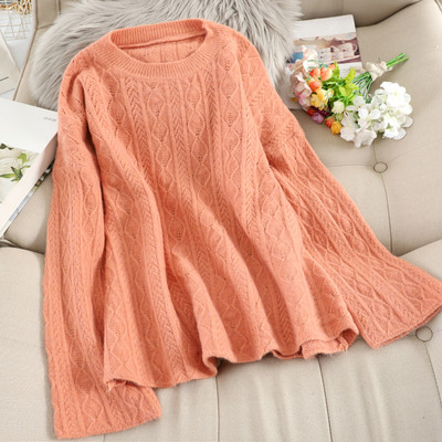 Női pehelypulóver ovális nyakkivágással, több színben