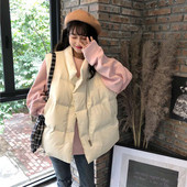 Vesta de dama alb si negru cu fermoar si buzunare