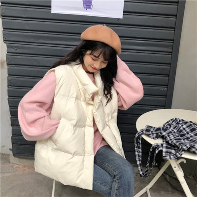 Vesta de dama alb si negru cu fermoar si buzunare