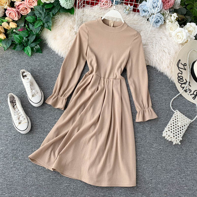 Rochie moderna de dama cu fermoar pe spate in mai multe culori