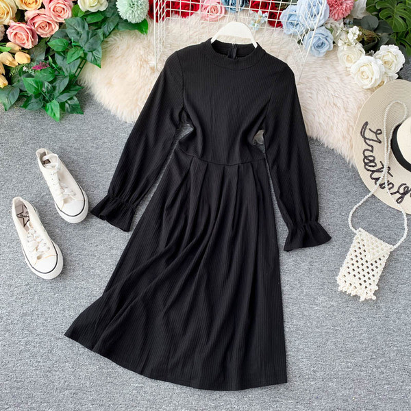 Rochie moderna de dama cu fermoar pe spate in mai multe culori