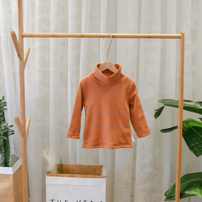 Modern csíkos gyerekblúz pólógallérral több színben fiúknak