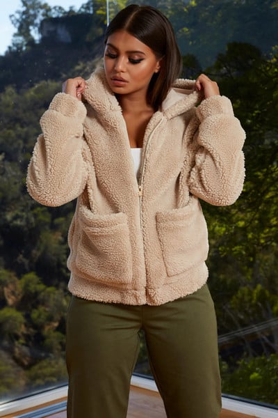 Modern női pulóver kapucnival és zsebekkel, három színben