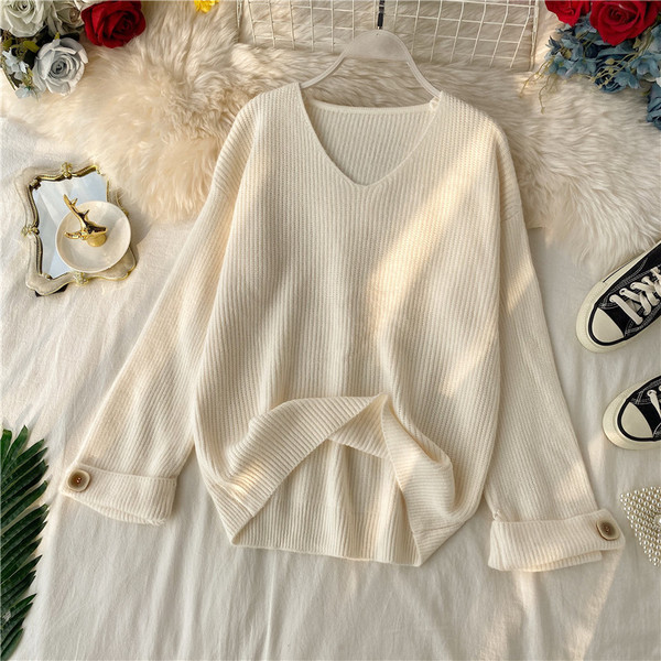 Pulover de dama cu decolteu spitz in mai multe culori