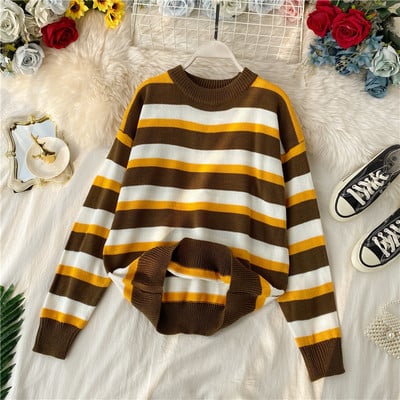 Μοντέρνο γυναικείο πουλόβερ σε δύο χρώματα