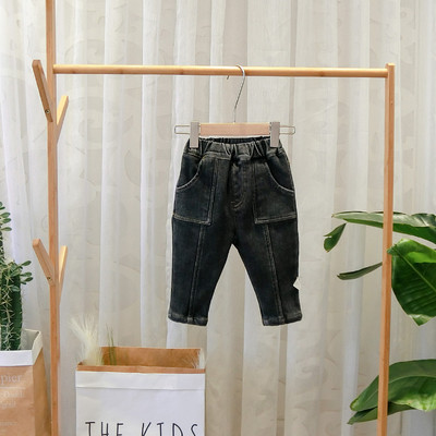 Blugi moderni pentru copii pentru baieti cu buzunare in negru si albastru