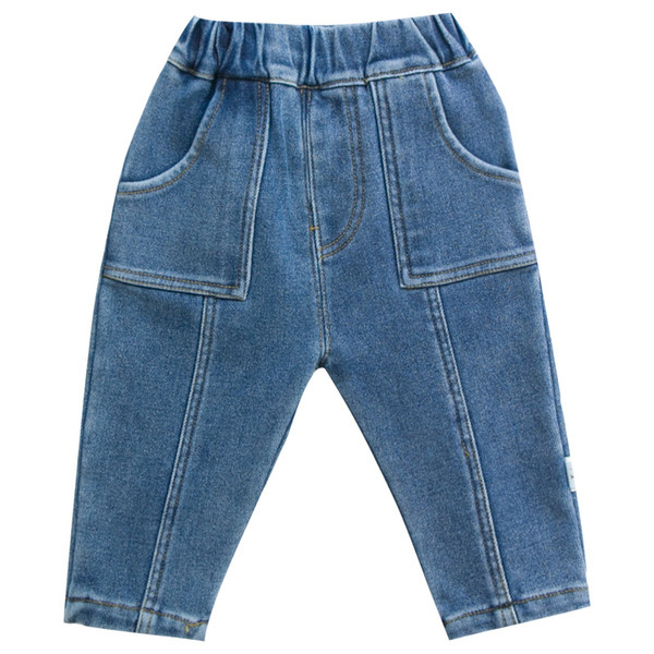 Blugi moderni pentru copii pentru baieti cu buzunare in negru si albastru