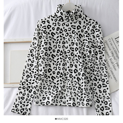 Καθημερινή γυναικεία μπλούζα με κολάρο και ζωικό μοτίβο σε διάφορα χρώματα