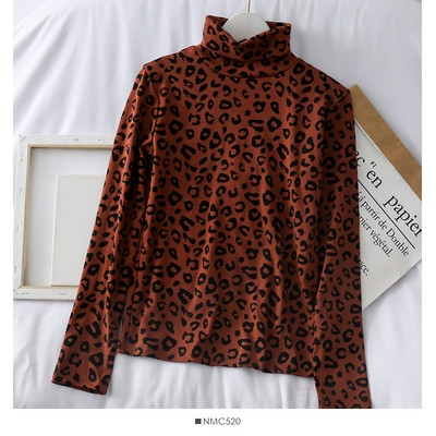 Καθημερινή γυναικεία μπλούζα με κολάρο και ζωικό μοτίβο σε διάφορα χρώματα